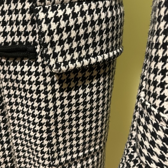 Unique houndstooth wool coat with hood - Picture 4 of 7